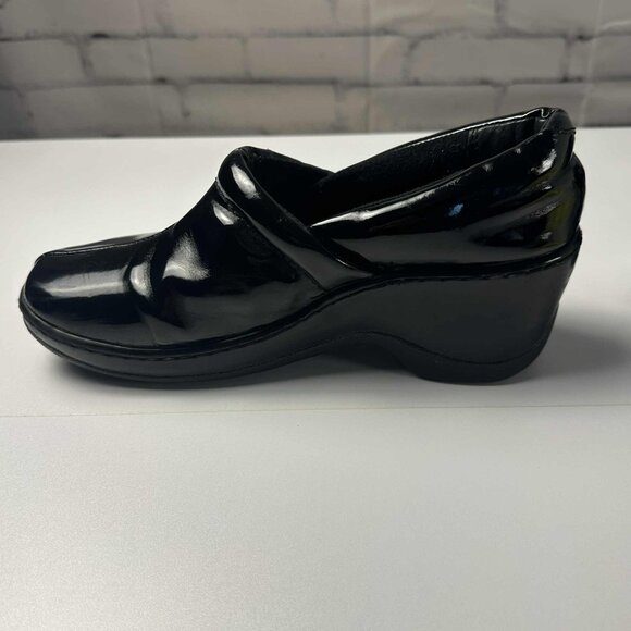 B.O.C Peggy Patent Leather Clogs – Black Slip-On Comfort Shoes – Size 8 - Picture 2 of 10